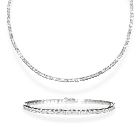 Classic Tennis Set Silver
