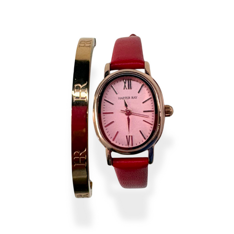 Aurora 21 & Harper Ray Monogram Bangle Bundle - Rose Gold