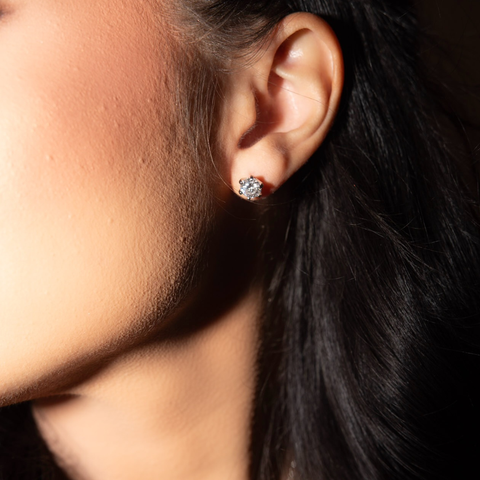 Moissanite Round Post