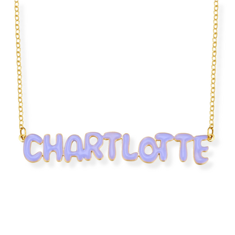 HR Junior: Bubble Nameplate Necklace