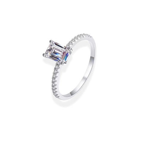 Moissanite Emerald Cut Ring