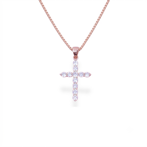 Clarity Cross - Rose Gold