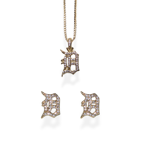Mini Detroit Pave Set - Gold