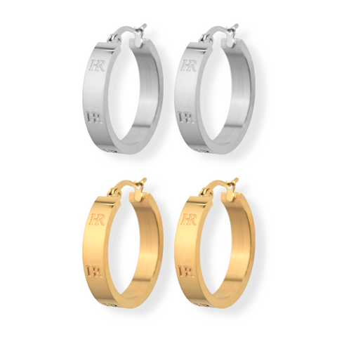 Harper Ray Monogram Hoop Set